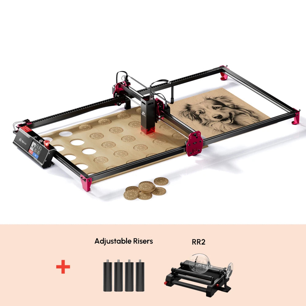 AlgoLaser DIY KIT MK2 10W Touch Screen 400X850MM Large Area Woodworking for Wood Metal