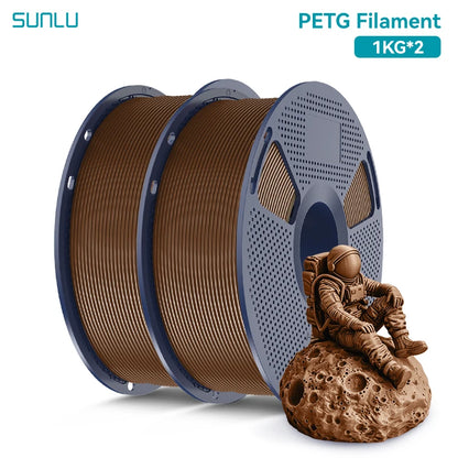SUNLU 2KG PETG/PETG Clear Filament 1.75 ±0.02mm 1kg Spool (2.2lbs)