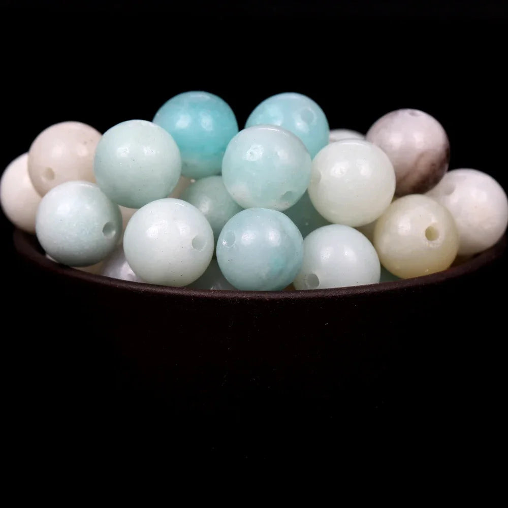 Natural Round Tiger Eye Amazonite Lava Turquoises Agates Jaspers Garnet Spacer Loose Stone Beads For Jewelry Making