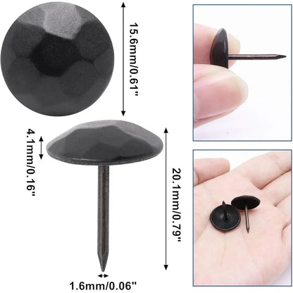 100pcs Upholstery Tacks Decorative Metal Nails Thumb Tacks Craft Furniture Pins