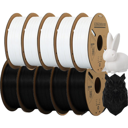 KINGROON PLA Filament 1.75mm 3D Printer 5/10Rolls Plastic Material 100% No Bubble for FDM 3D Printer MIX