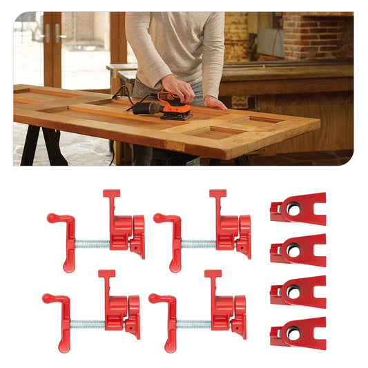 4Pcs Wood Gluing Pipe Clamp Set, 3/4" Set for Woodworking