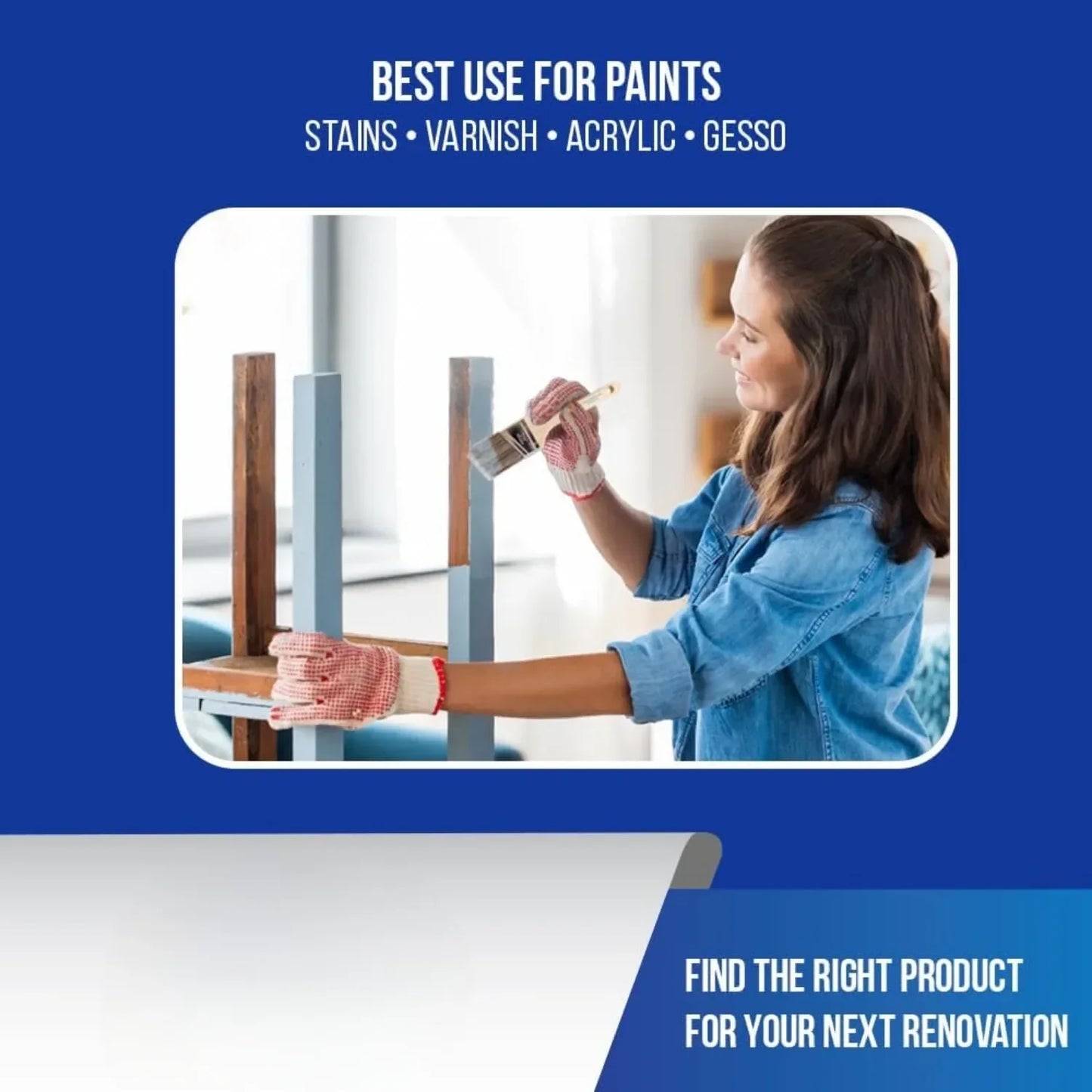 Paint Brush Set - 3-Pack - 2" Angle Brushes for All Latex and Oil Paints & Stains