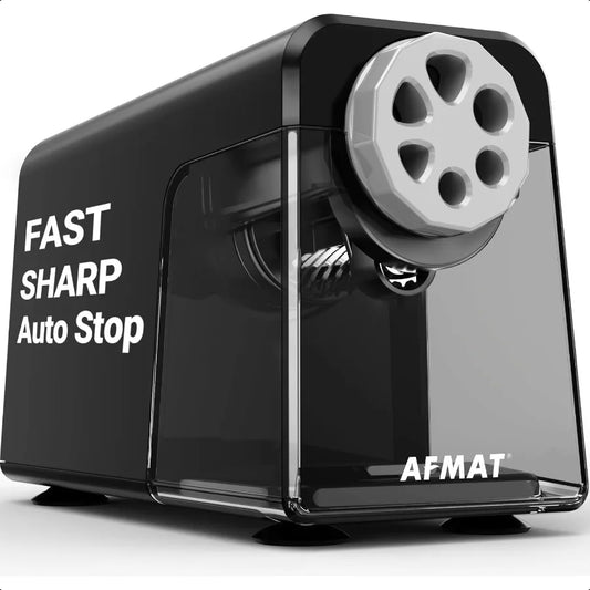 Electric Pencil Sharpener Heavy Duty 6 Holes Auto Stop