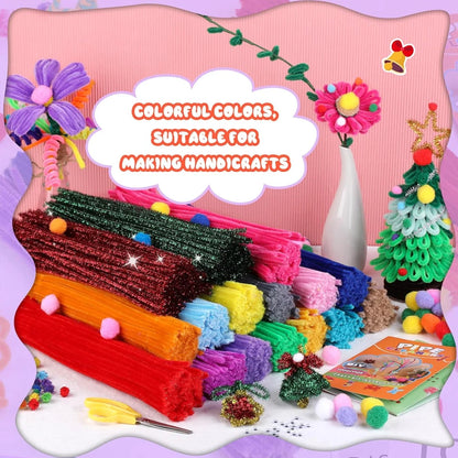 2000PCS Pipe Cleaners Chenille Stem 20 Assorted Colors