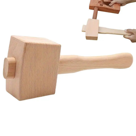 25cm Beech Wood Hammer Carpenter Wooden Carving Mallet For Woodworking, Striking Chisels