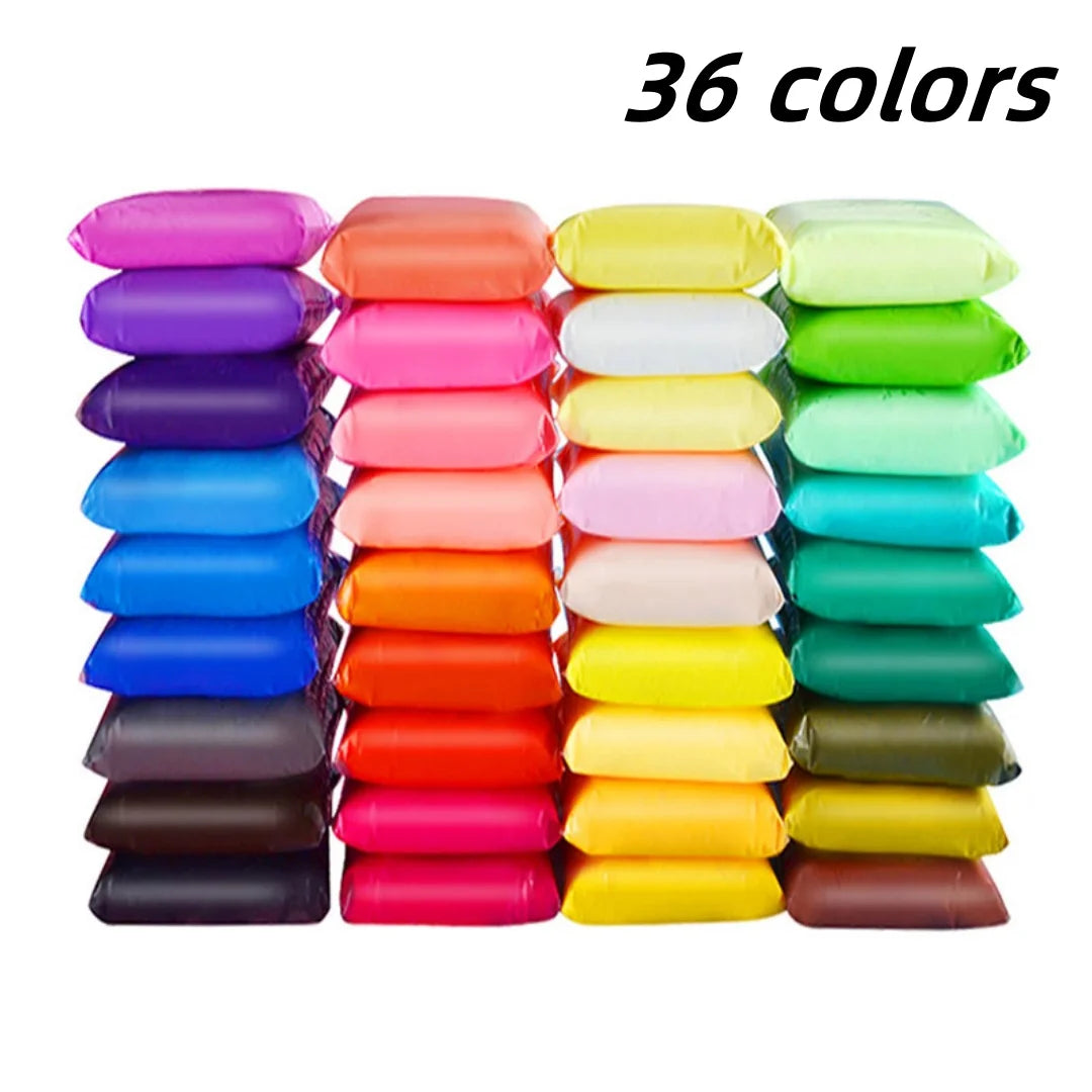 Children Ultra Light Clay DIY Set 36 Colors Super Soft Air Dry Modeling Clay
