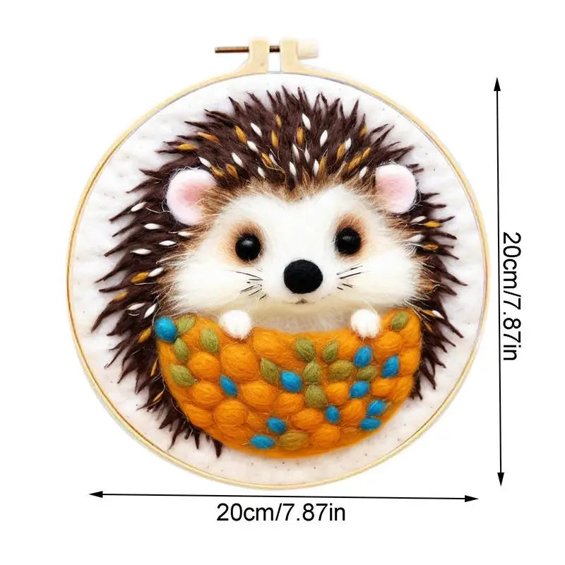 Needle Point Kits Cartoon Wool Embroidery Kit Felting Supplies Christmas Handmade Kit