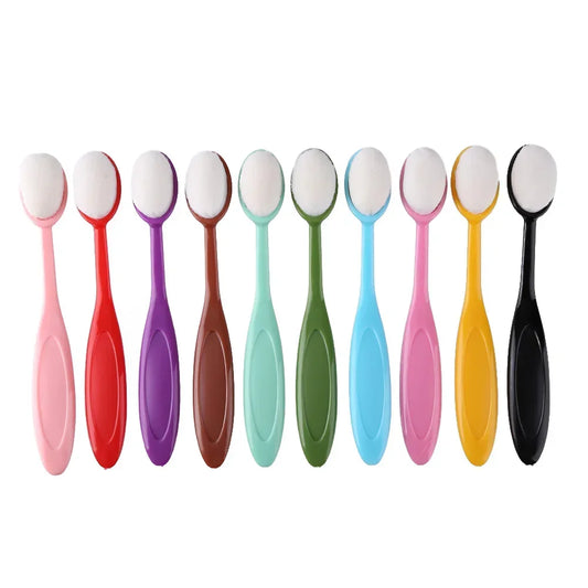 10pcs Colorful Ink Brush Smooth Blending Brushes Drawing Painting Flat Brushes Kit For Scrapbooking Cards Making