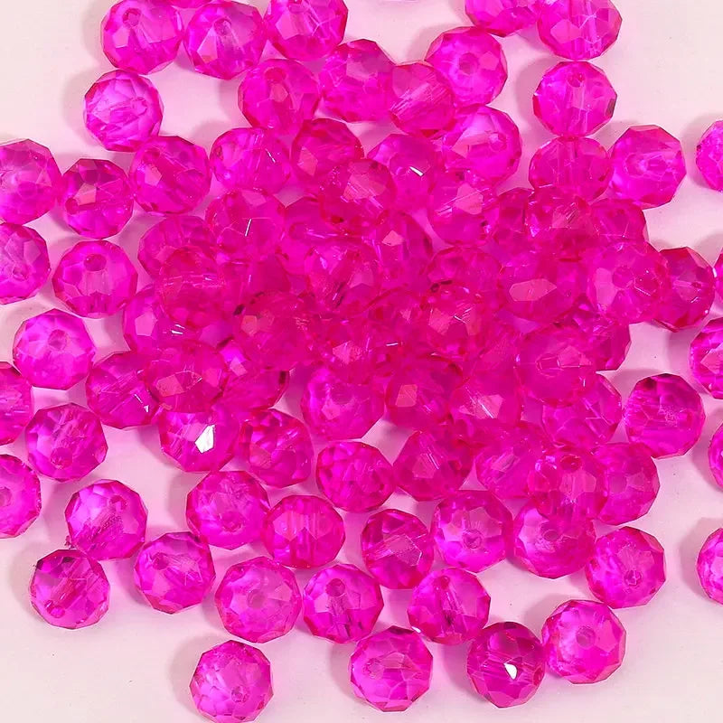 3*4mm 4*6mm Rondelle Faceted Glass Beads Loose Spacer Crystal Round Beads for Jewelry Making