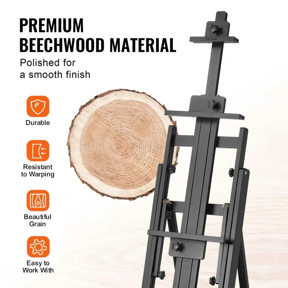 Adjustable Easel for Artists 77 Inch Beechwood Canvas Holder