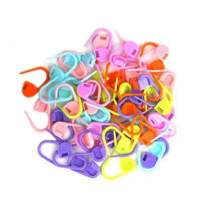 50Pcs Mix Color Plastic Knitting Tools Locking Stitch Markers Crochet Latch Needle Colorful Pins Clip Hook