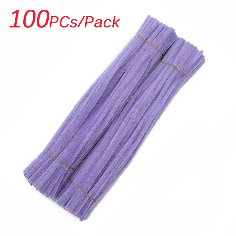 Creative Wires Chenille Wire Pipe Cleaners Flower Headband Diy Colorful DIY Plush Stem Wired Twist Stick