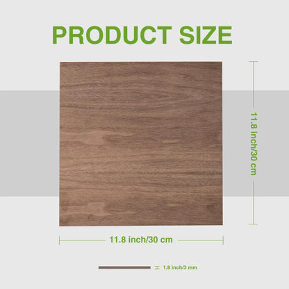 6-Pack Laser Wood Sheets 1/8"12*12*1/8 Inch Basswood 2Pcs & Walnut 2Pcs & Birch 2Pcs 3mm Plywood Sheets for Laser Cutting