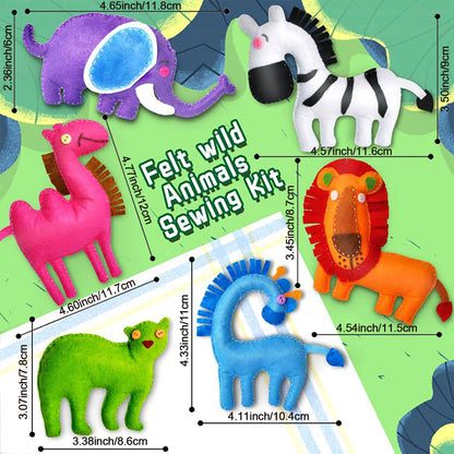 6 pcs DIY Sewing Fabrics Crafts Felt Supplies Kits Sets