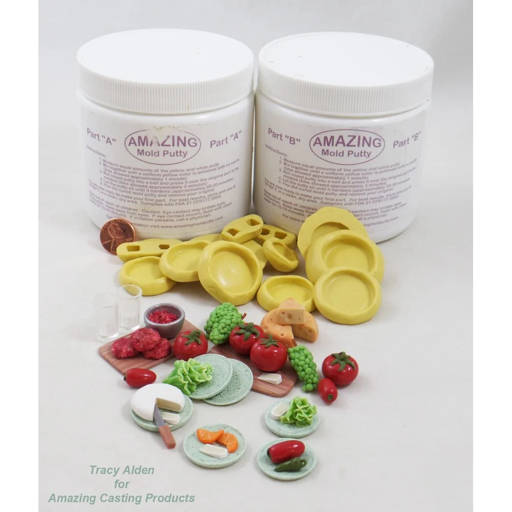 Amazing Mold Putty Food Grade Silicone Resin Plaster Clay Wax Chocolate Soap Quick Cure Details Capture 2/3 lb Kit