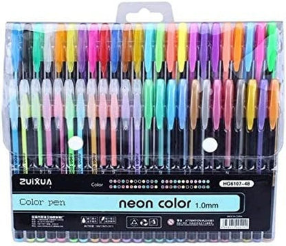 48 Color Pens, Gel Ink Glitter Pen smart color Art Markers Fine Tip Kit