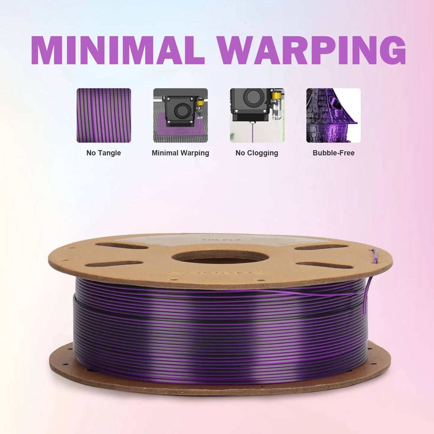 ERYONE Dual Color Series Silk PLA And Matte PLA 1KG 1.75mm Diameter High Quality Filament For FDM 3D Printing