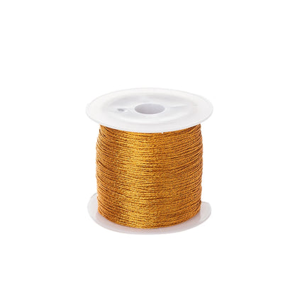 0.4mm 50m Nylon Gold Silver Thread Jewelry Cord Wire For DIY Bracelet Beading