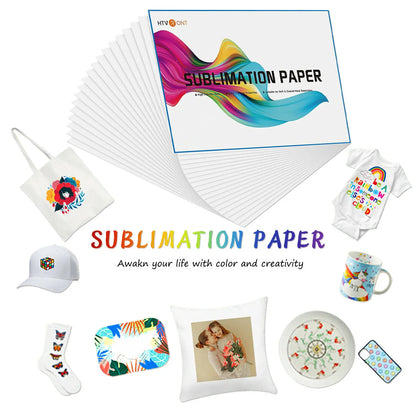HTVRONT 150 Sheets 8.5 x 11 Inch Sublimation Paper 120g Heat Transfer Paper for Inkjet Printer T-shirt