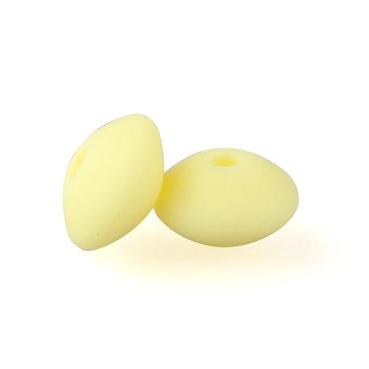 50/100pcs Silicone Lentil Beads 12mm Abacus Loose Focal Beads For Jewelry Making