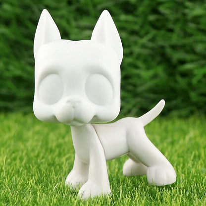 White Base Pet, Lovely Shorthair Cat Collie Husky Action Figure