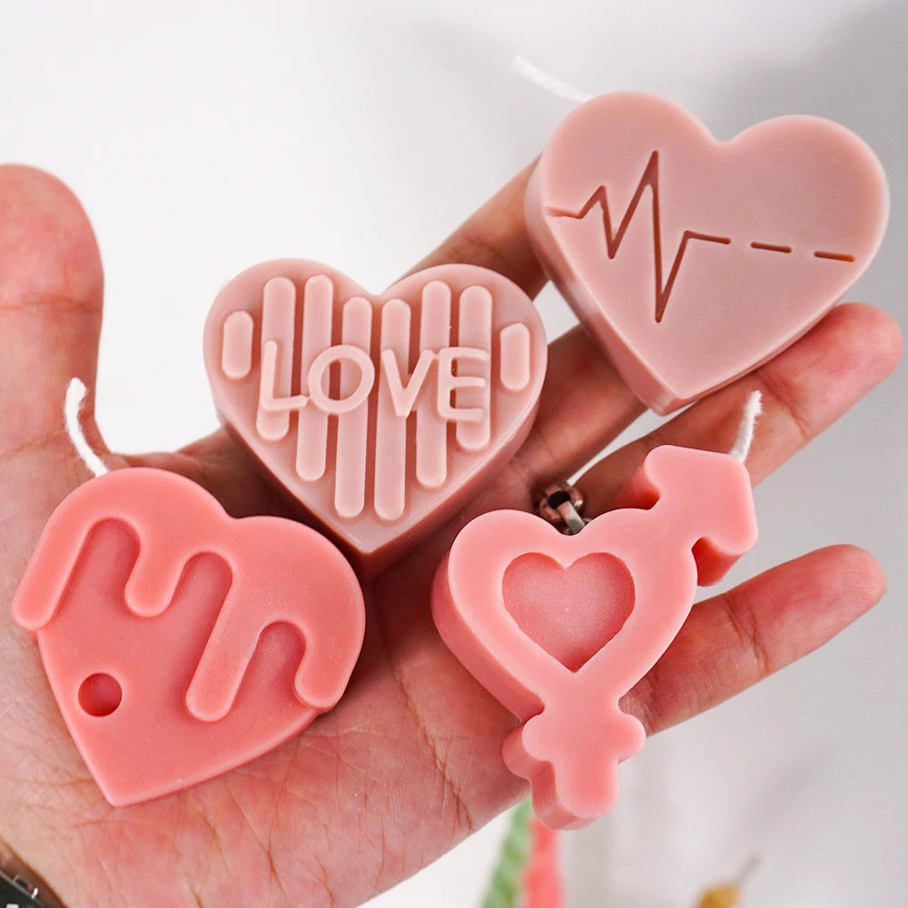 New kinds Heart Shape Silicone Soap Mold DIY Handmade Angel Love Cake Chocolate Baking Molds Soap Candle