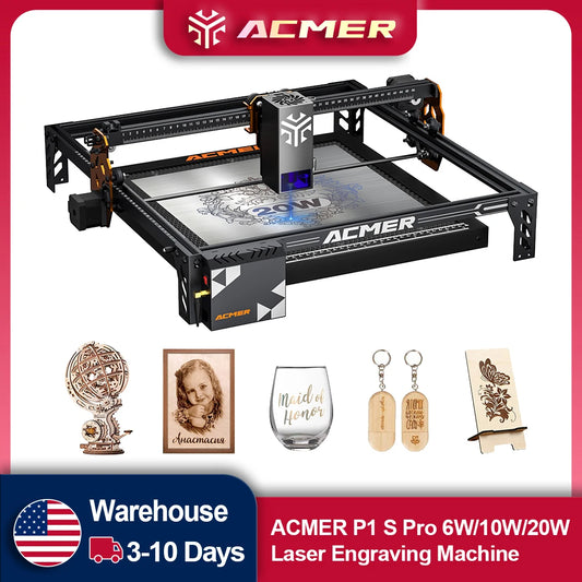 ACMER P1 S Pro 20W 10W 6W Laser Engraver Support WIFI Gyroscope Cutting Machine