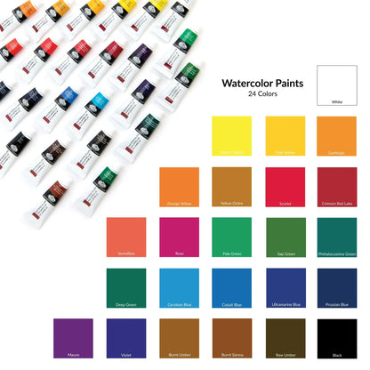 Royal & Langnickel Essentials - 12ml Watercolor Paint Pack - 24 Colors