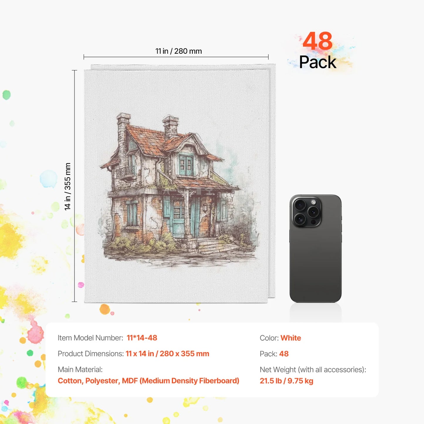 SucceBuy Canvas Boards Painting White Canvases Painting Canvas Panels