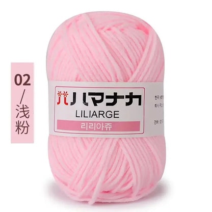 Milk Sweet Soft Cotton Baby Knitting Wool Yarn Thick Fiber Velvet Hand Crochet Yarn for DIY Sweater