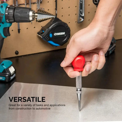 Sleek Semi-Automatic Center Punch for Precise Marking in DIY Projects, Manual Positioning Punch with Ergonomic