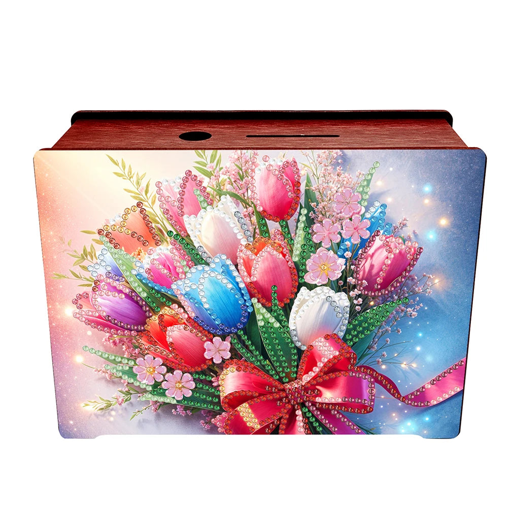 Creative 5D DIY Diamond Painting Piggy Bank Desktop Art Kits Storage Box Rhinestones