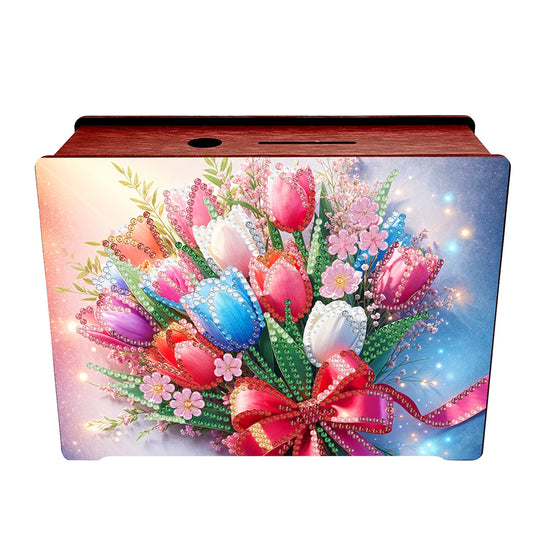 Creative 5D DIY Diamond Painting Piggy Bank Desktop Art Kits Storage Box Rhinestones
