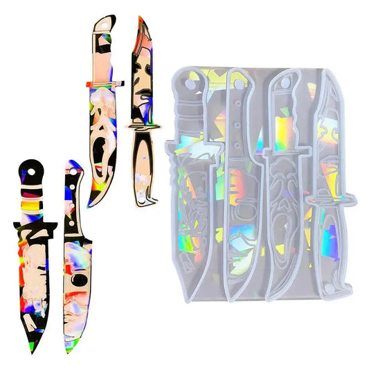 Daggers Resin Molds Silicone Heat Resistant Holographic Design Mold