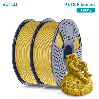 SUNLU 2KG PETG/PETG Clear Filament 1.75 ±0.02mm 1kg Spool (2.2lbs)
