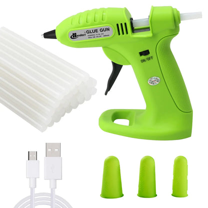 DC3.7V Cordless Hot Melt Glue Gun Household Handmade Small Glue Gun with 30 Mini Clear Glue Sticks
