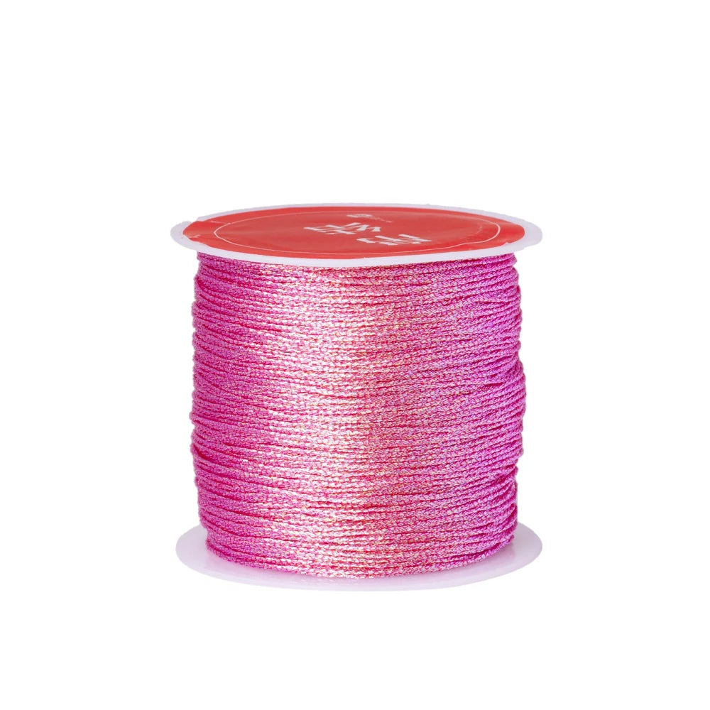 0.4mm 50m Nylon Gold Silver Thread Jewelry Cord Wire For DIY Bracelet Beading