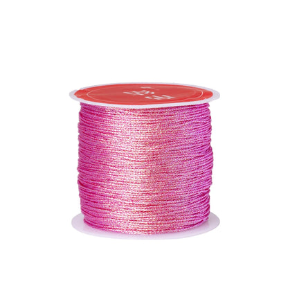 0.4mm 50m Nylon Gold Silver Thread Jewelry Cord Wire For DIY Bracelet Beading