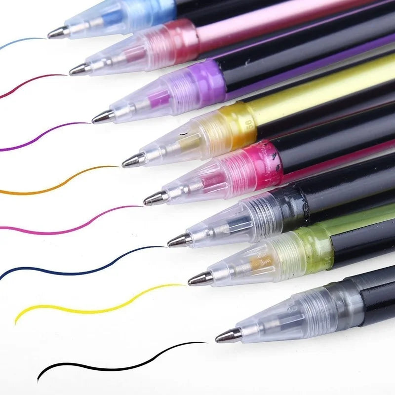 48 Color Pens, Gel Ink Glitter Pen smart color Art Markers Fine Tip Kit