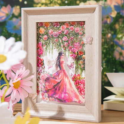 Mr Paper 6Style 1Roll/bag floral green grass vine themed tape DIY handbook scrapbook photo frame journal card glass bottle dairy