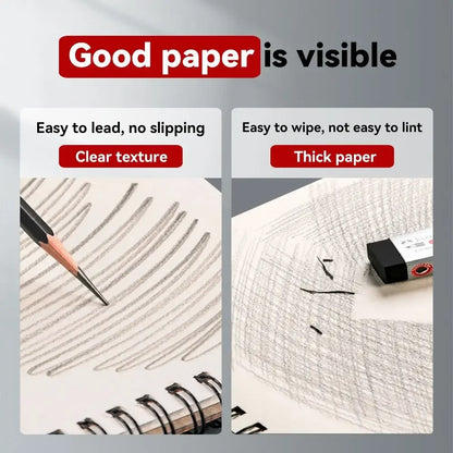 8K 16K Coil Sketchbook A4 A5 A6 Spiral Bound Thick Drawing Paper Eco-Friendly Acid Free Artist Sketch Pad Colored Lead