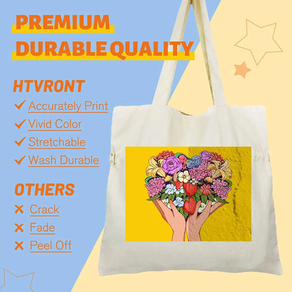 HTVRONT 20Pcs A4 Inkjet Heat Transfer Sublimation Printing Paper 8.5x11in