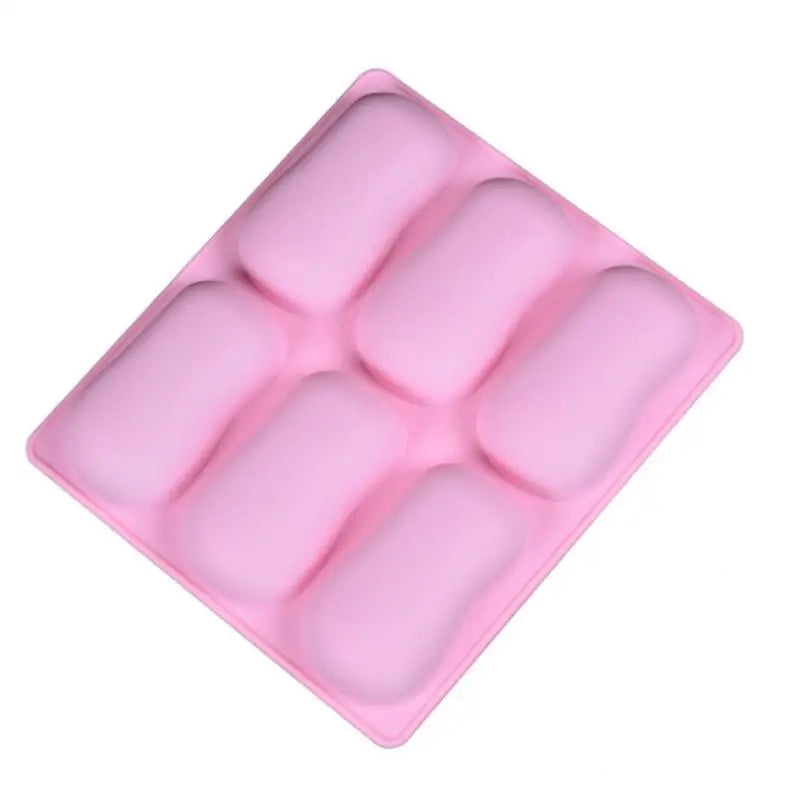 6 Hole Handmade Soap Making Mold Food Grade Silicone Resin Plaster Molds DIY Chocolate Baking Supplies