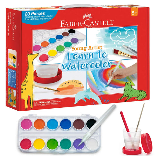 Faber-Castell Learn to Watercolor Paint- Beginner Art Set