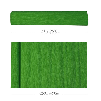 250*25cm DIY Wrapping Paper Craft Colored Crepe Paper Roll Origami Crinkled Flowers