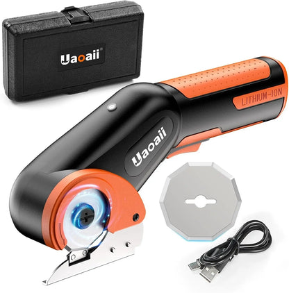 Rechargeable Cordless Scissors Cardboard Cutter Rotary Electric Cardboard Box Cutter for Carpet Fabric Leather