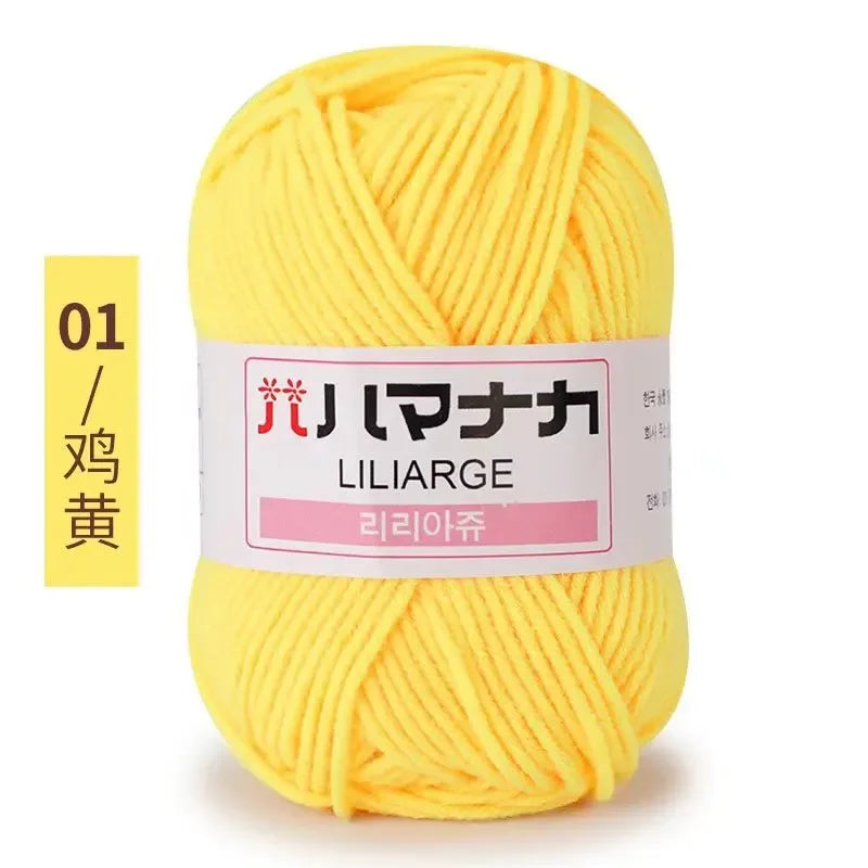 Milk Sweet Soft Cotton Baby Knitting Wool Yarn Thick Fiber Velvet Hand Crochet Yarn for DIY Sweater