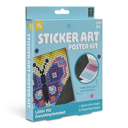 Little Yellow Bicycle Butterfly Sticker by Number Art Kit