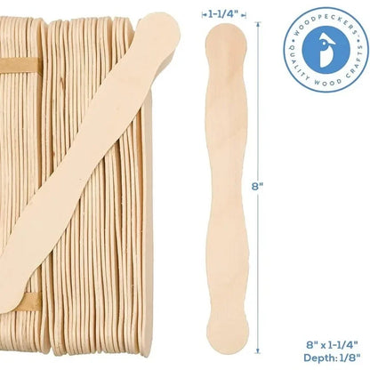 New,8" Fan Handles, Paint Mixing, Pack 2000, Jumbo Craft Sticks